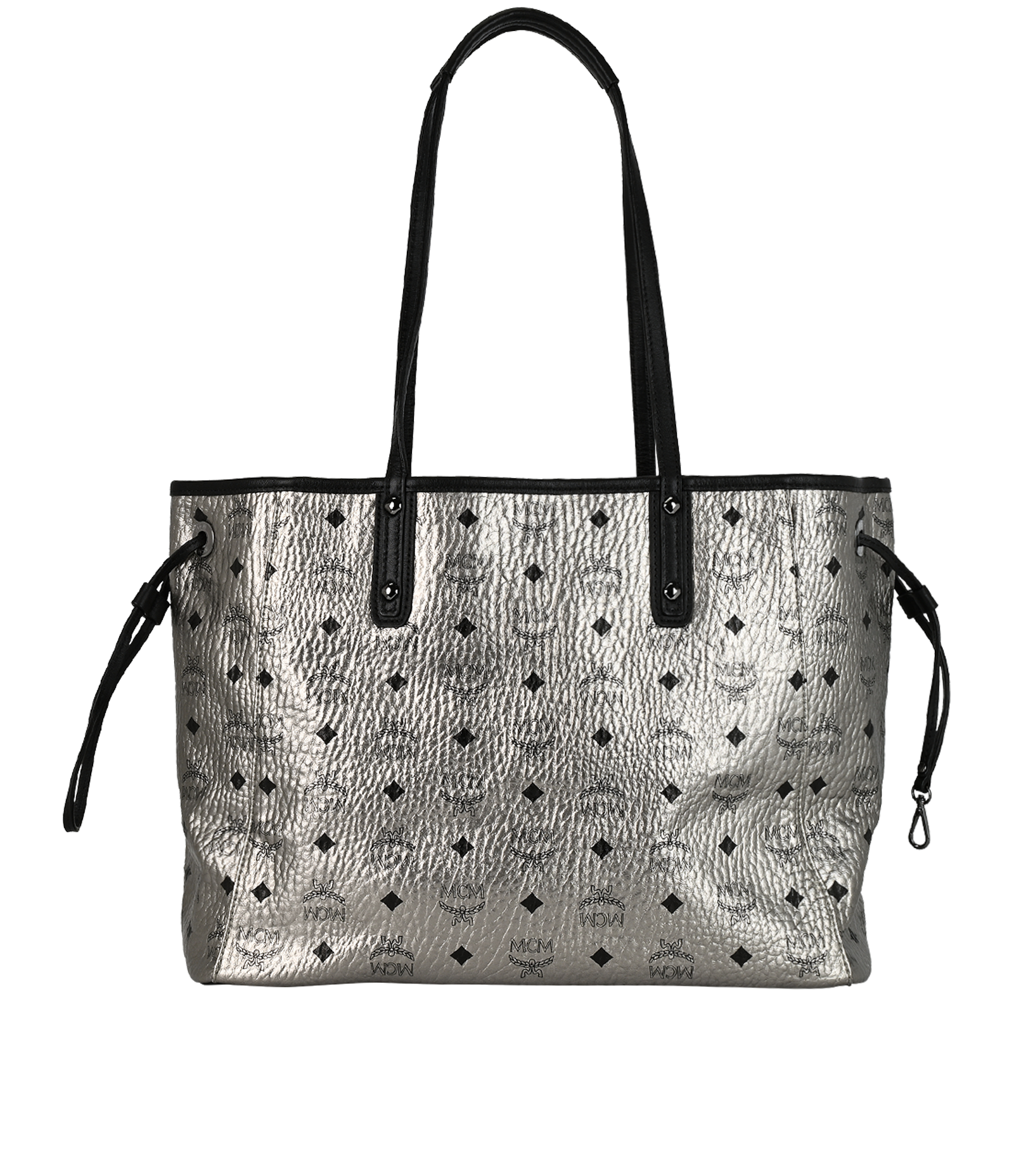 Medium Metallic Visetos Reversible Tote, &pound;210, Handbags, Silver, Leather, Back view